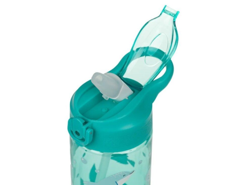 BAAGL Tritanová láhev na pití s brčkem 500 ml Delfín