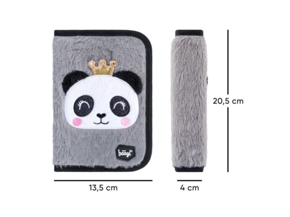 BAAGL Školní penál klasik dvě chlopně Panda