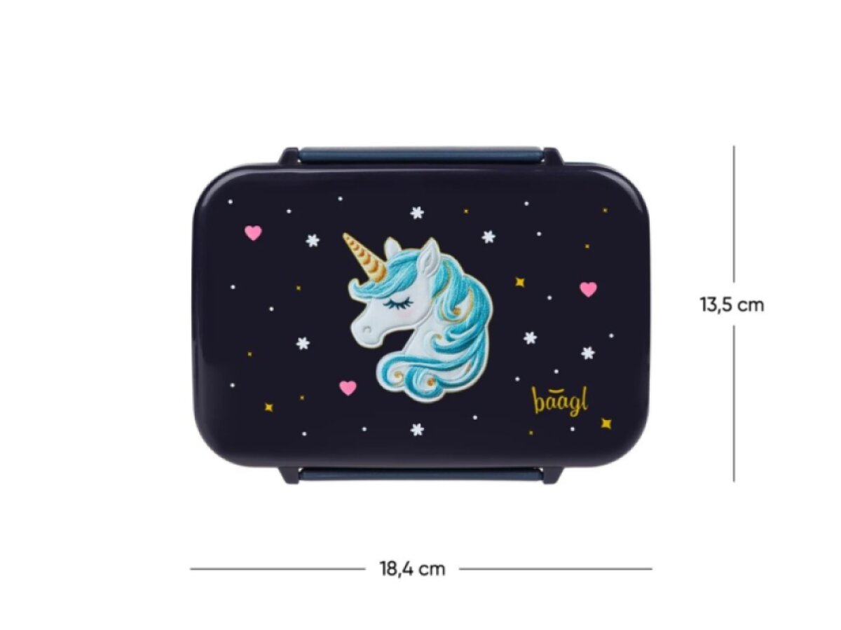 BAAGL Box na svačinu s přihrádkami Unicorn Gold