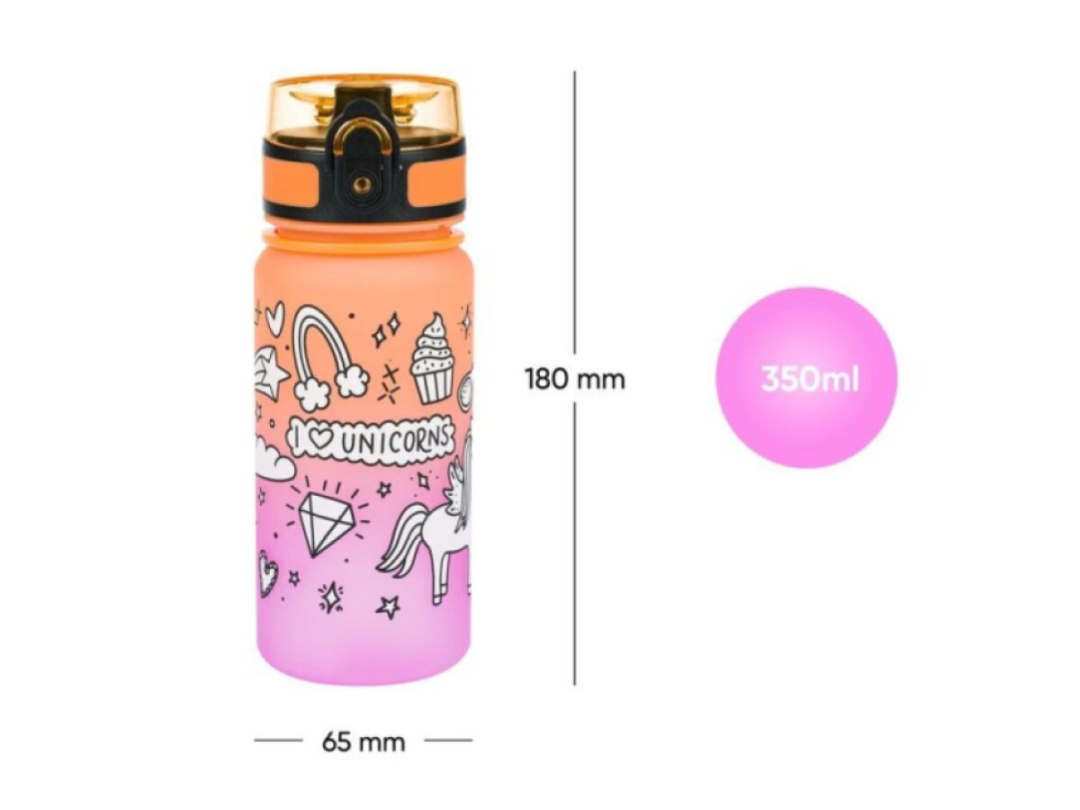 BAAGL Tritanová láhev na pití 350 ml Gradient Jednorožec