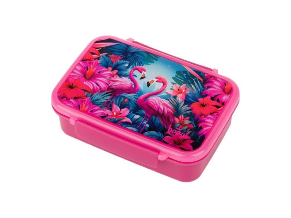 BAAGL Box na svačinu s přihrádkami Flamingo