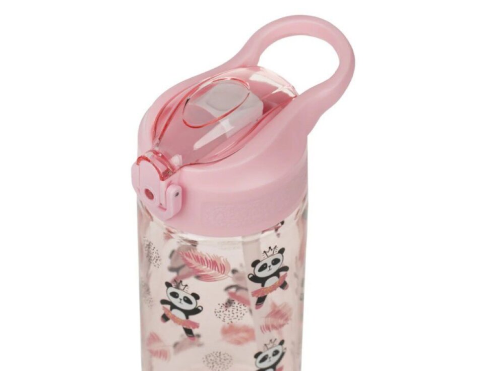 BAAGLTritanová láhev na pití s brčkem 500 ml Panda