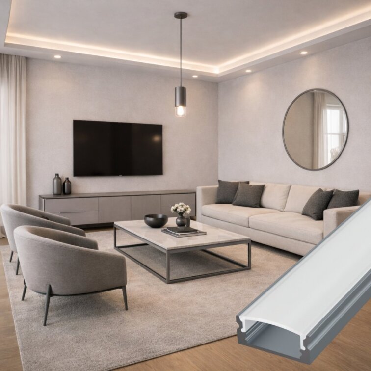 1m LED profile SURFACE 1 GREY