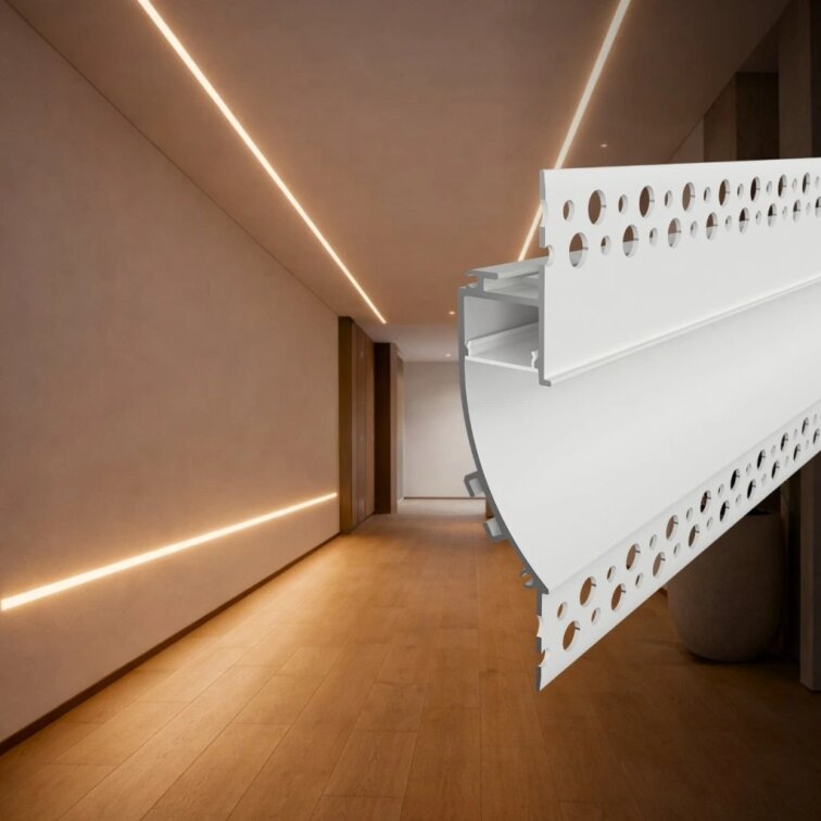 2m LED profile RECESSED 19 WHITE