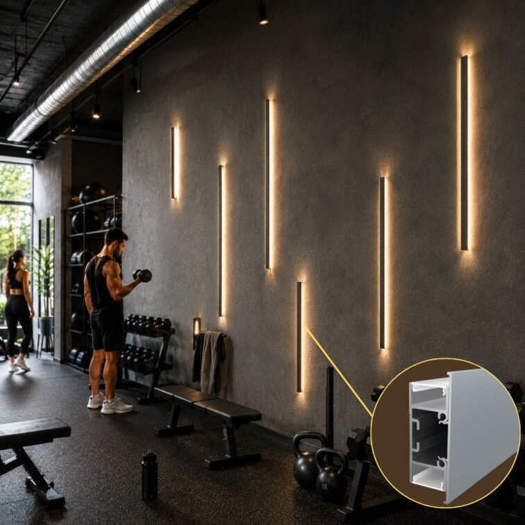 2m LED profile WALL - TWIN WHITE