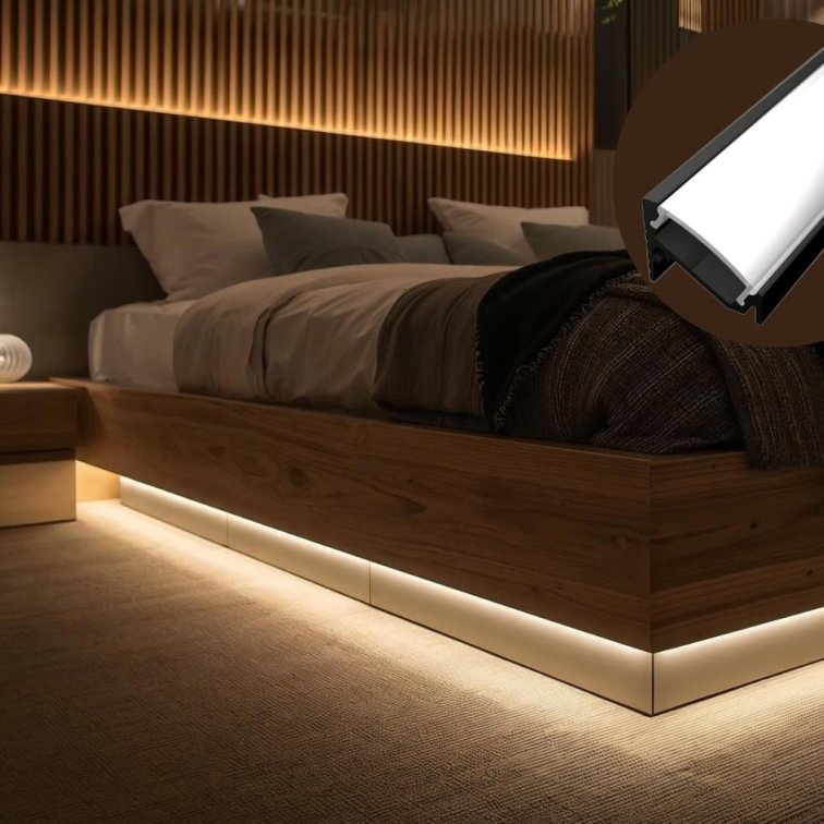 1m LED profile CORNER 6 BLACK