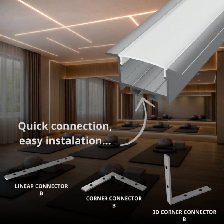 2m LED profile RECESSED 21