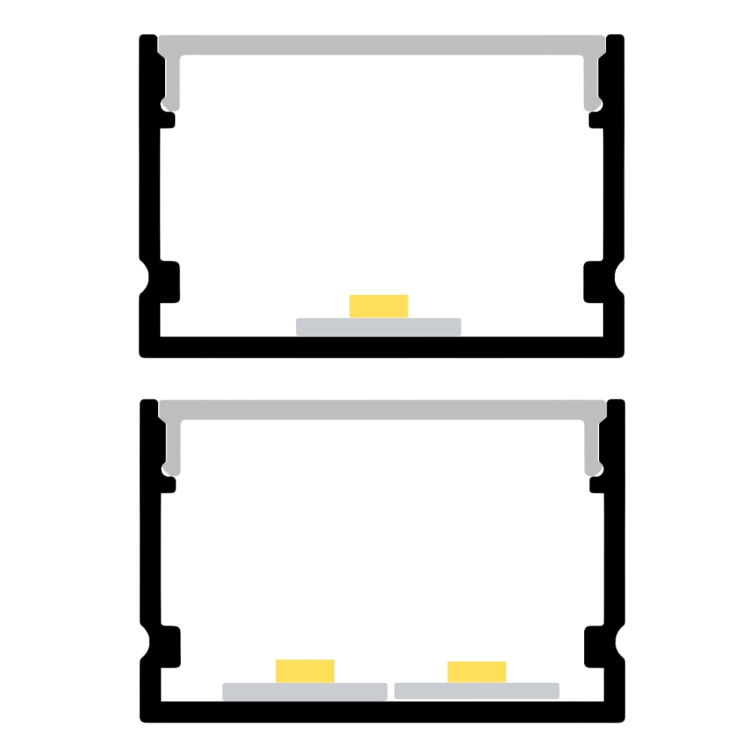 2m LED profile SURFACE 7 BLACK