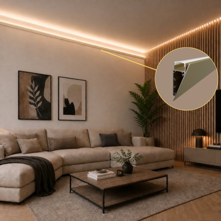 2m LED profile WALL CHAMPAGNE