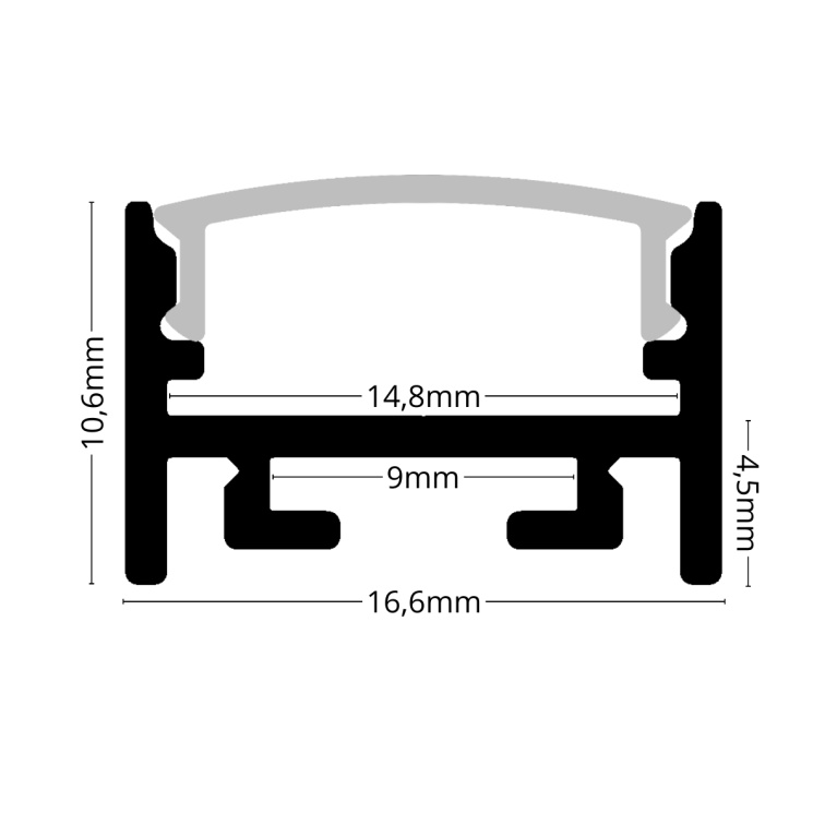 2m LED profile SURFACE 11