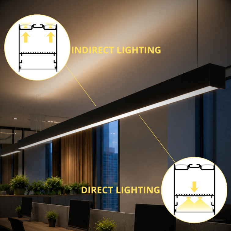 2m LED profile SUSPENDED 1 NEW BRONZE