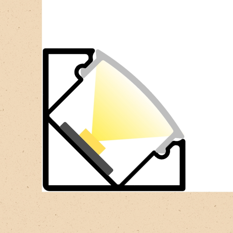 1m LED profile CORNER 1