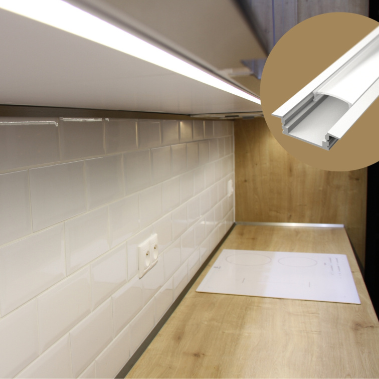 2m LED profile RECESSED 1 WHITE