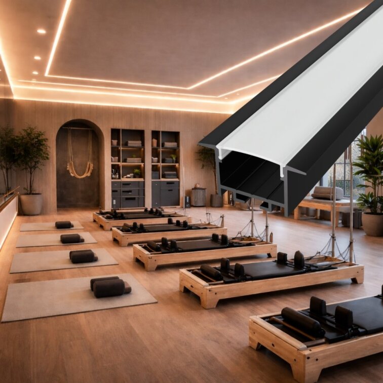 2m LED profile RECESSED 21 BLACK