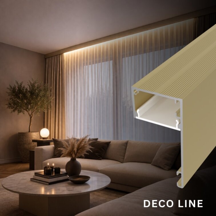 2m LED profile DECO LINE CHAMPAGNE