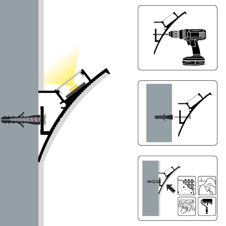 2m LED profile WALL ELEGANT