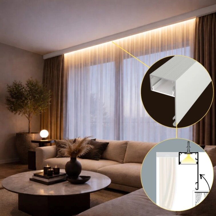 2m LED profile DECO LINE WHITE