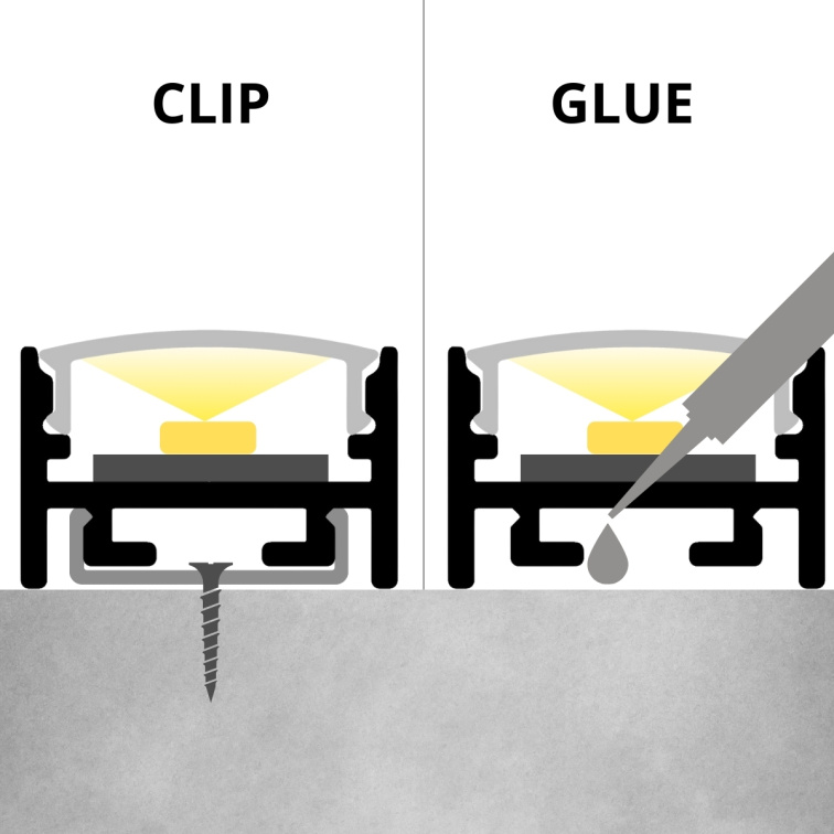 2m LED profile SURFACE 11