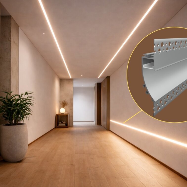 2m LED profile RECESSED 19