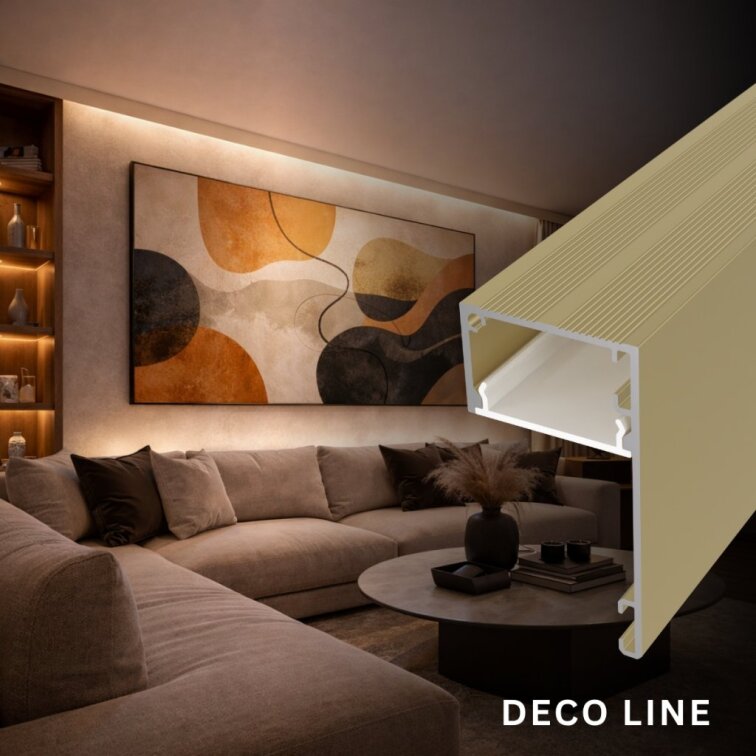 2m LED profile DECO LINE CHAMPAGNE