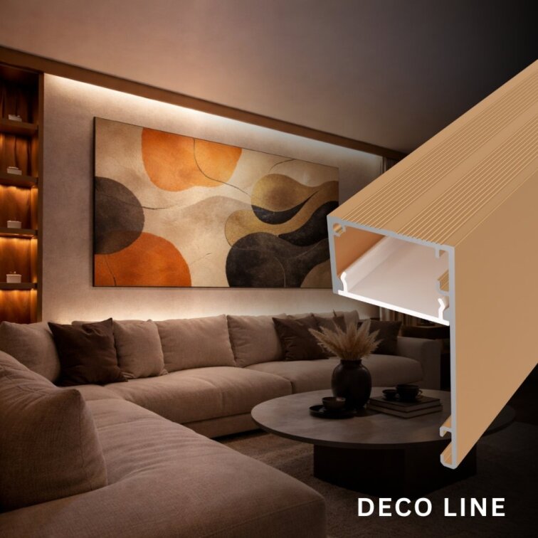 2m LED profile DECO LINE BRONZE