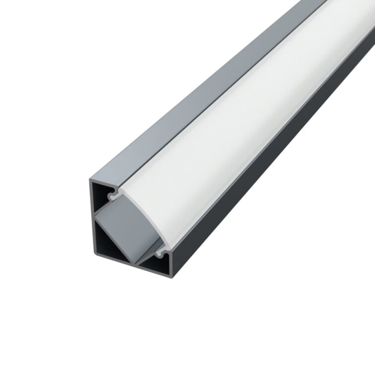 2m LED profile CORNER 1 GREY