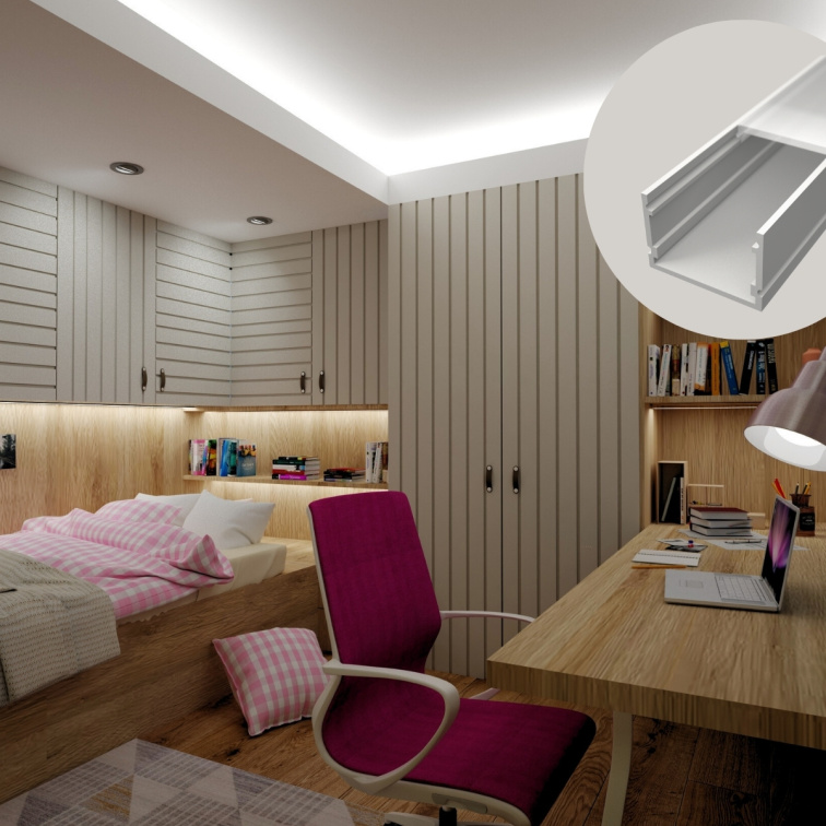 1m LED profile SURFACE 7 WHITE