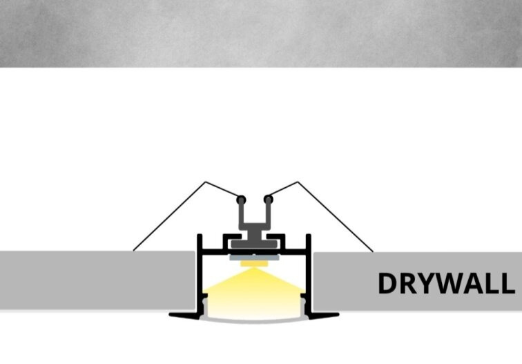 2m LED profile RECESSED 21
