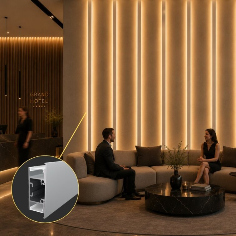 2m LED profile WALL - TWIN WHITE
