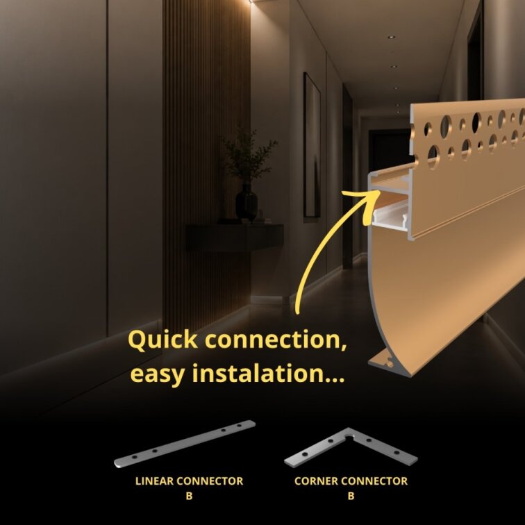 2m LED profile BASE-GLOW BRONZE