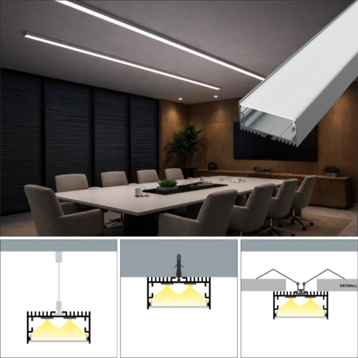 2m LED profile SURFACE MAXI