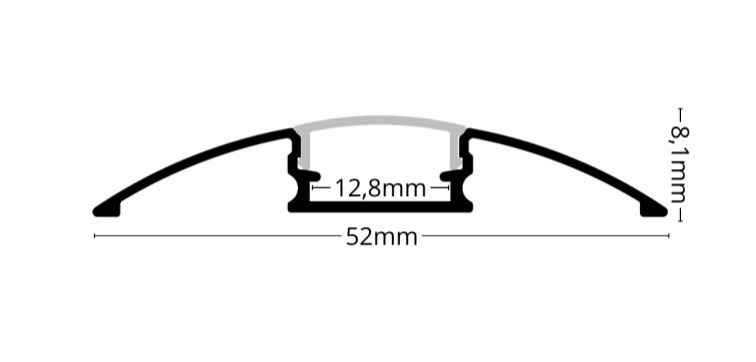 2m LED profile SURFACE 4 BLACK