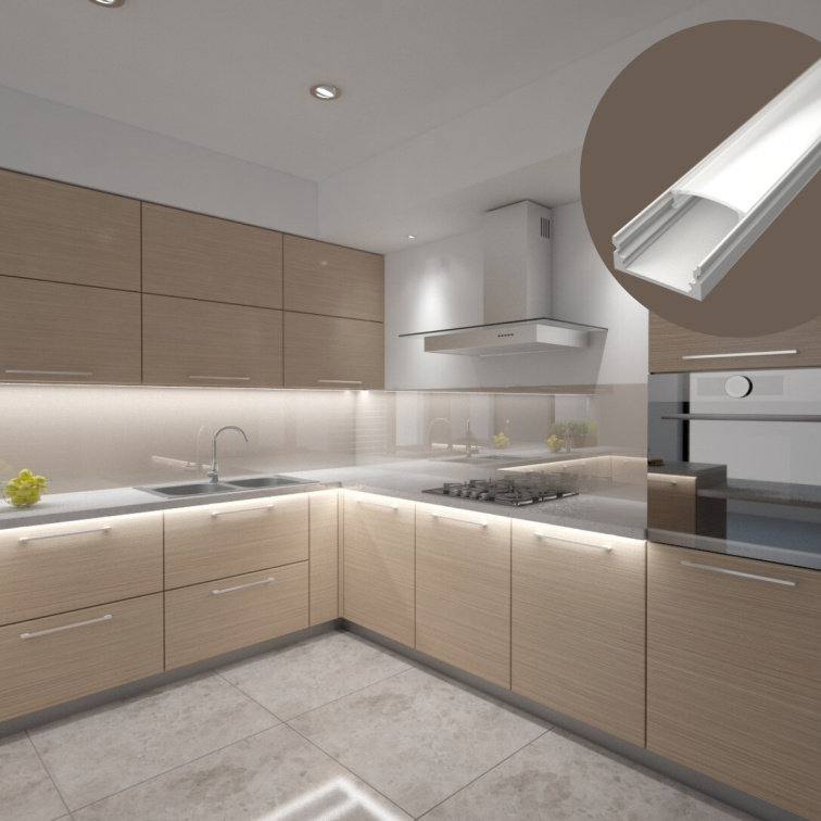 2m LED profile SURFACE 1 WHITE