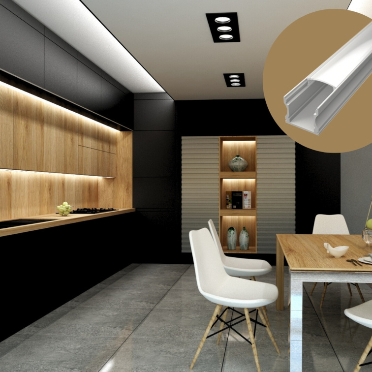 1m LED profile SURFACE 2 WHITE