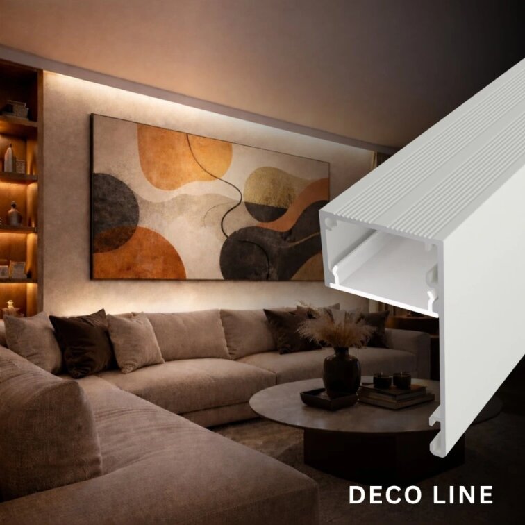 2m LED profile DECO LINE WHITE