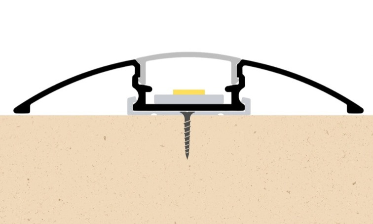 2m LED profile SURFACE 4 BLACK