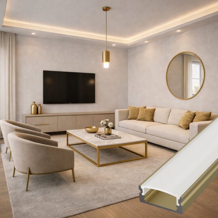 1m LED profile SURFACE 1 CHAMPAGNE