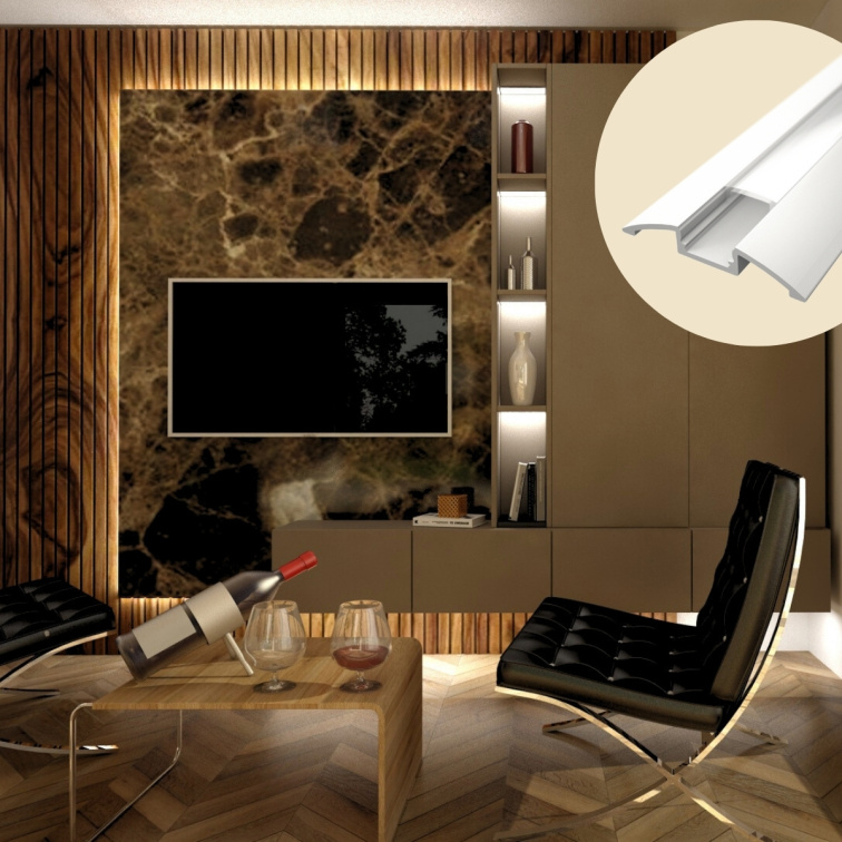 1m LED profile SURFACE 4 WHITE