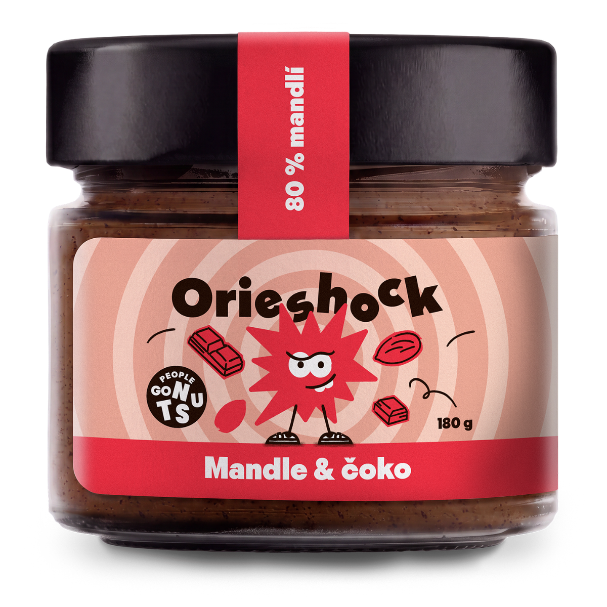 Mandľový krém s tmavou čokoládou