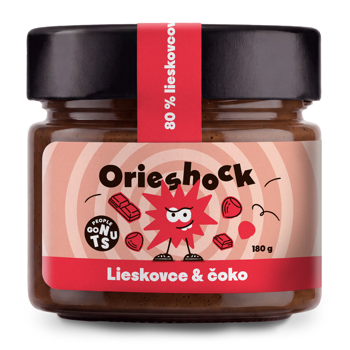 Lieskovoorieškový krém s tmavou čokoládou
