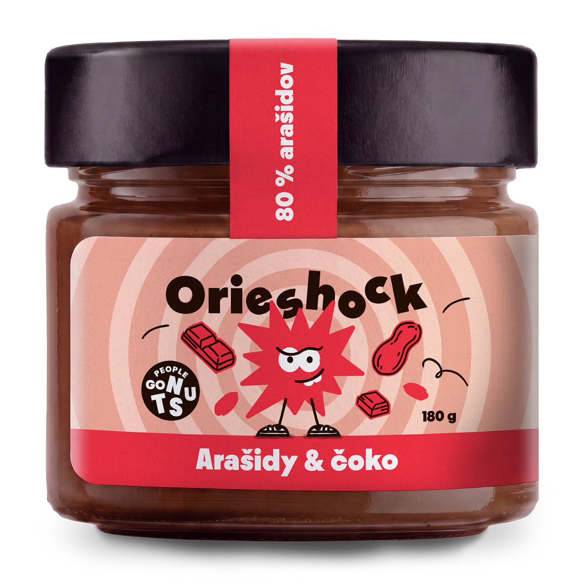 Arašidový krém s tmavou čokoládou