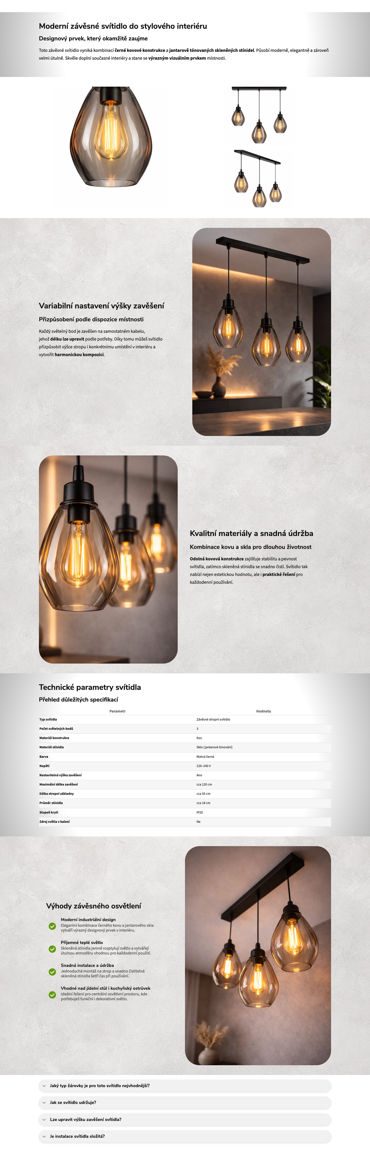 Modern Smoke Glass pendant chandelier