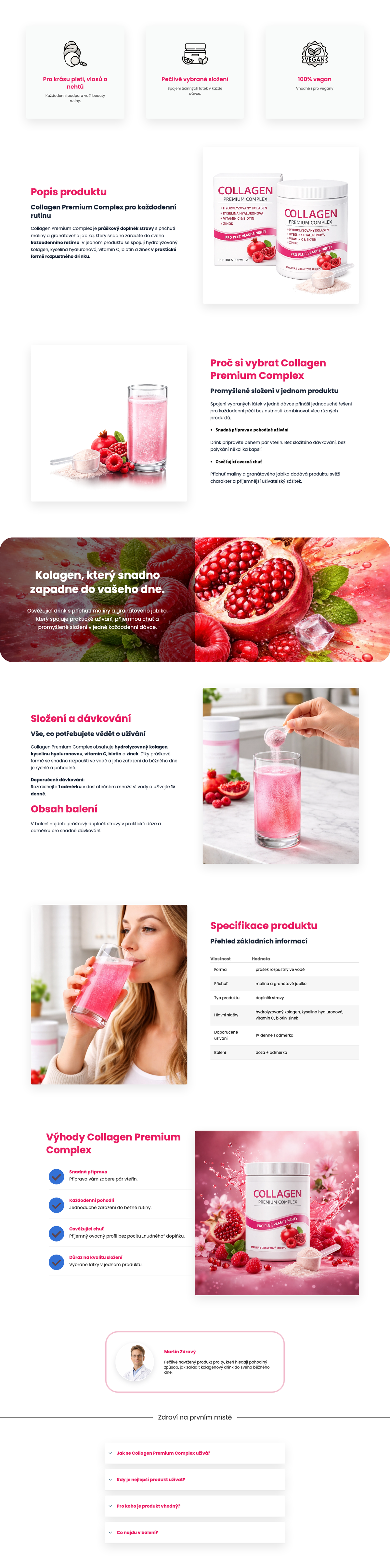 Collagen Raspberries and Pomegranates