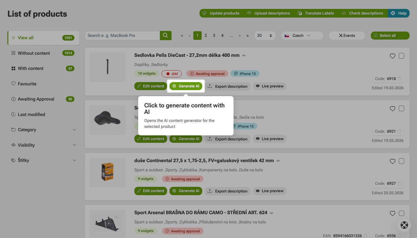 How to generate content using AI