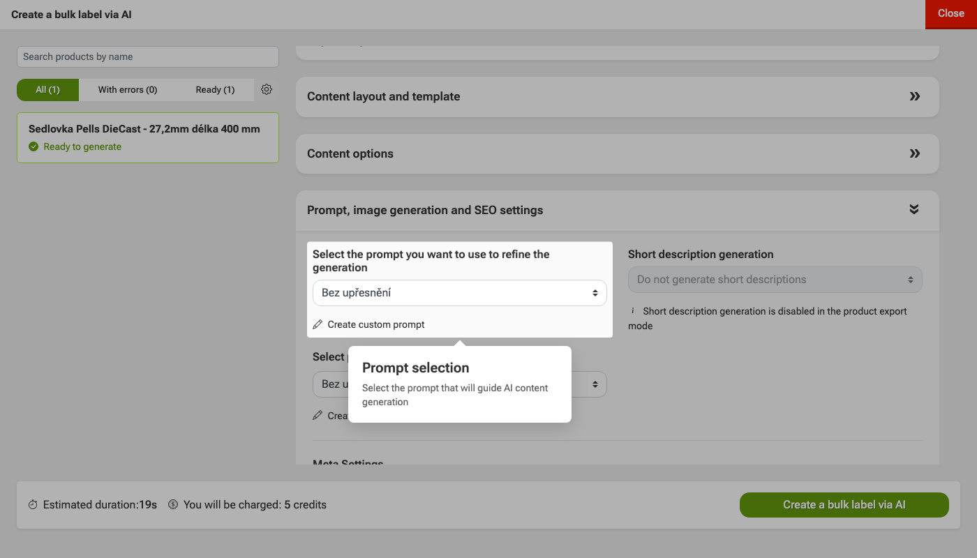 How to generate content using AI