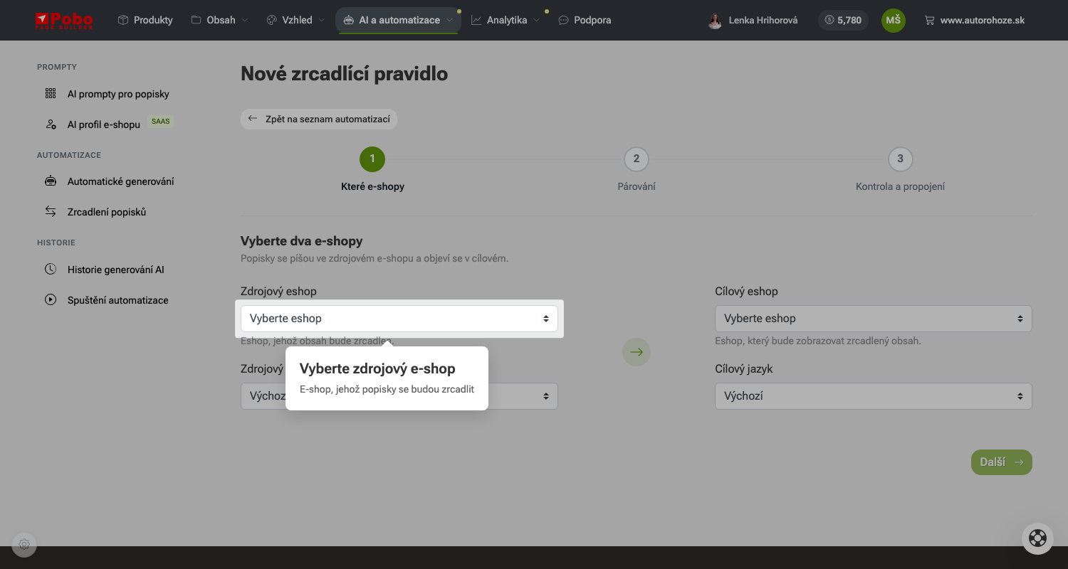 Jak zrcadlit popisky mezi e-shopy s překlady