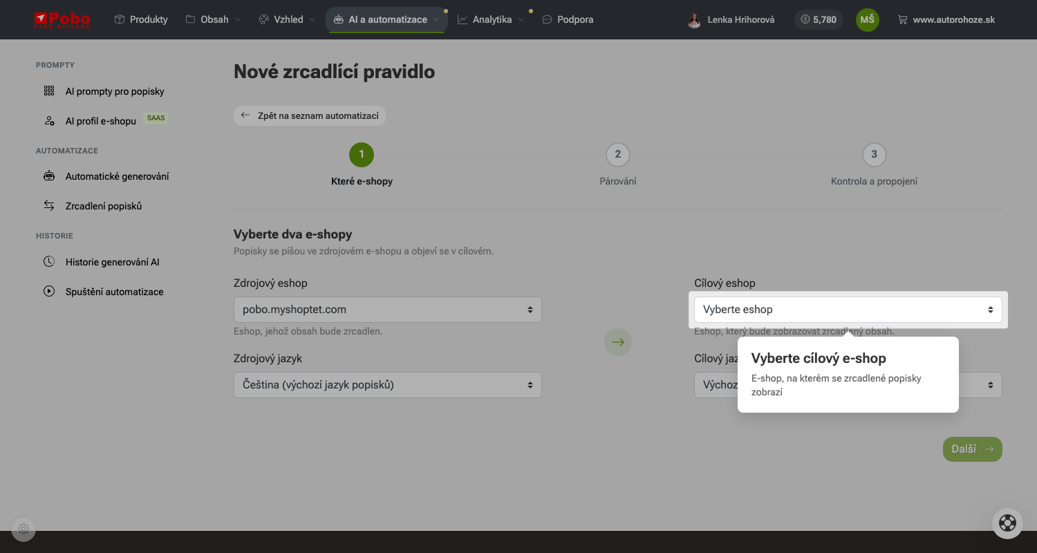 Jak zrcadlit popisky mezi e-shopy s překlady